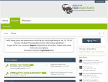 Tablet Screenshot of modularfoxmustangs.com